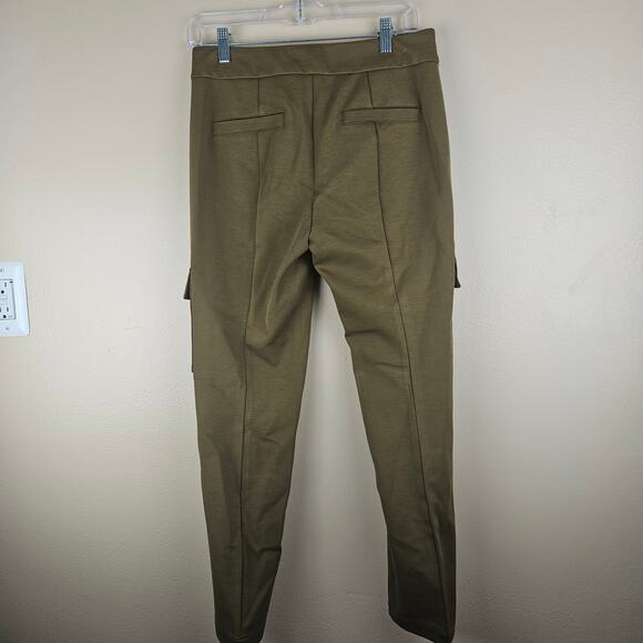 Anthropologie The Essential Slim Moss Green Cargo Pants Size 0 Pristine Cond - Picture 2 of 6